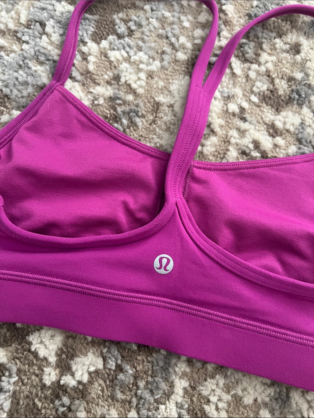 Women’s Magenta Lululemon bra top. Size2 - Picture 3 of 4